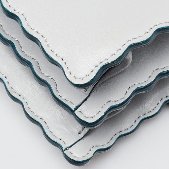 Fendi Light Blue Smooth Leather Kan I Medium Shoulder Bag 8BT283 - Picture 3 of 12